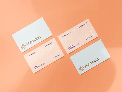 Sprocket Business Cards business cards collateral collateral design logo modern simple spot gloss
