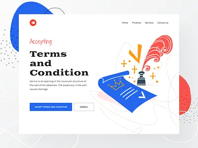 Terms and condition page UI Freebie agency team android animation app branding debut shot trendy 2019 design illustration ios logo minimal minimalism shapes marketing landing page sketch xd photoshop figma typography ui ui kit design freebie ux vector web