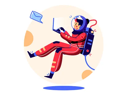 Astronaut astronaut color illustration space