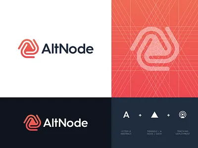 AltNode - Logo redesign proposal 🌀 a logo altnode branding branding design creative logo data deployment dynamic logo grid identity identity design logo logo design logo designer monogram node nodes smart logo tracking triangle