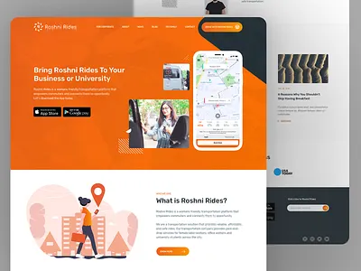 Roshni Rides Website UX UI cabwebsite clean design freelance designer roshnirides roshniridesdesigner roshnirideswebsite roshnridesui transport website transportation design uxuidesigner webdesigner website concept website design websitedesigner
