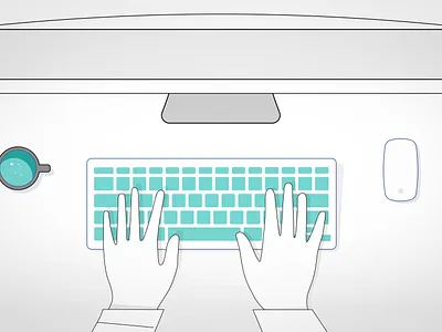 My Perspective design digital illustration keyboard typing