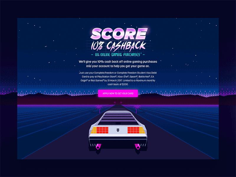 Retro landing page 80s gaming interface landing page retro