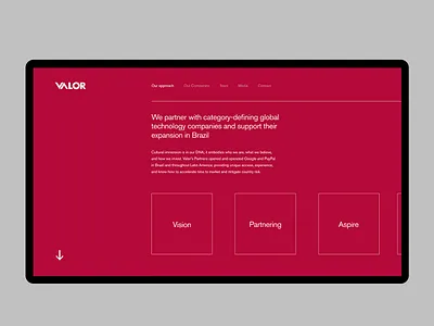 Valor Capital branding design interface logo ui ui ux ui design ux website