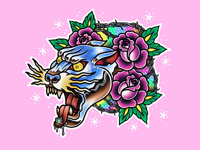 Chrome Panther art character illustration panther