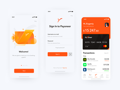 Payoneer | App Redesign app application bank banking case study eg design illustration ios payoneer product design ui ui ux uidesign ux