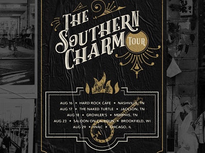 SACRED Southern Charm Tour Poster design illustration poster textures
