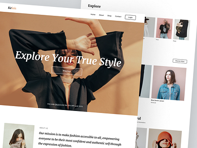 Fashion Landing Page Website branding design ecommerce fashion landing page minimalist simple ui ui design uitrend uiux web web design web ui website