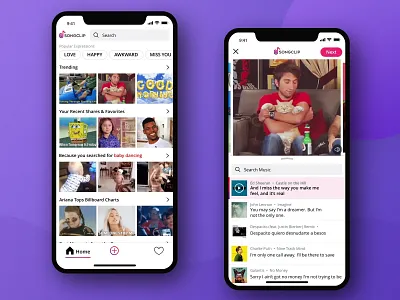 Songclip Redesign animation design designer ios ux