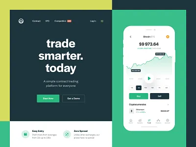 Financial investment tool bitcoin blockchain chart contract trading crypto cryptocurrency currency ethereum finance fintech investment ios mobile product page trading ui ux web web design