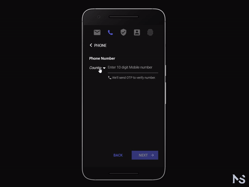 Fully interactive prototype using UXPin-Signup flow(Phone) crypto wallet debuts design interaction interaction design interactive microinteraction onboarding prototype signup ui ui design user experience user interface ux ux design uxpin