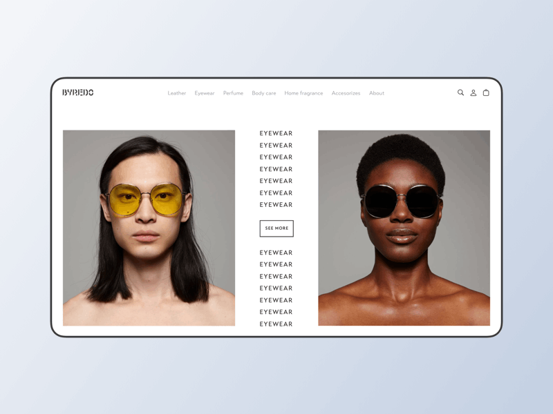 Byredo – Home Page animation clean ecommerce app fashion landing online store typography uiux website