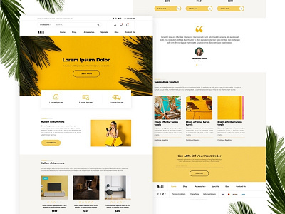 E-commerce Landing Page blog clean design landing minimal ui ux web webdesign website