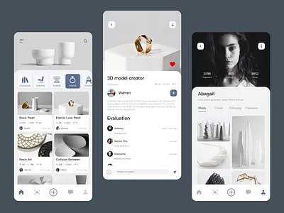3D print model preview 3d print social ui ux