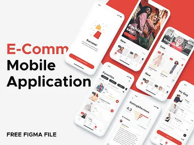 FREE | E-Comm Mobile Application clothes shop e comm e commerce e commerce app e commerce shop ecommerce figma free figma file freebie mobile app mobile application mobile design mobile ui mobile uiux