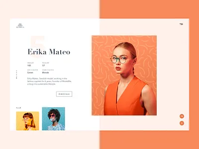 Model Agency Website Concept colors design fashion landing model modeling page typography ui ux web website