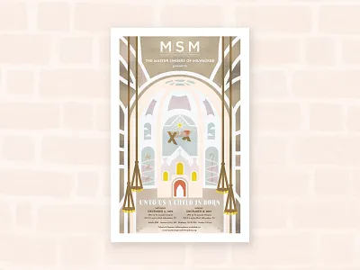 Master Singers of Milwaukee 3 wise men camels chapel choir church convent jesus marketing material milwaukee poster poster design religion religious saint saint joseph singers st joseph stained glass