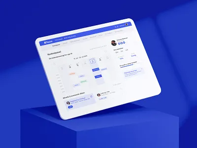 Pet sitter dashboard for WIP project analytics badges blue booking calendar dashboard icons pet profile sketch statistics ux website