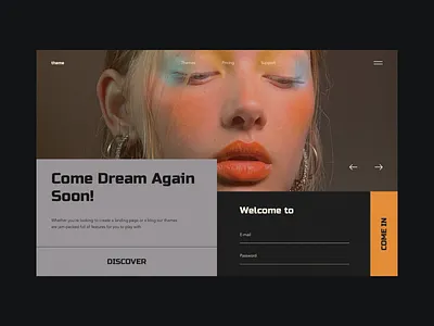 Theme blog fashion login photography themes ui web