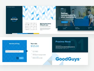 Pickup StyleScape v1 brand branding exploration form icons illustrations logo pattern pickup typography ui ux web webdesign website