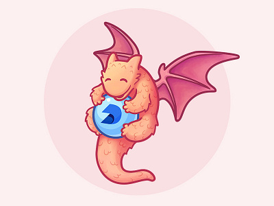 Dragon's treasure art cute design dragon game art gameart illustration love