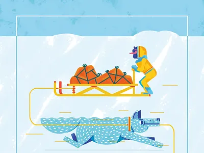 The Call of the Wild - Buke book dog dog illustration dogs drawing ice illustration novel poster sled the call of the wild