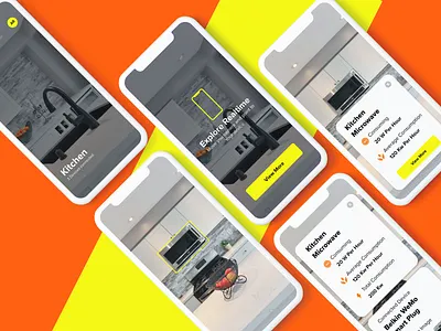 AR based Smart Home Power Usage App adobexd augmented reality consumption design home interaction ios light microwave mobile power screens smart home smartapp uiux usage