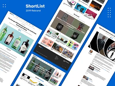 Shortlist 2019 Rebrand blog blue branding clean design flat logo news simple design typography ui united kingdom ux vector