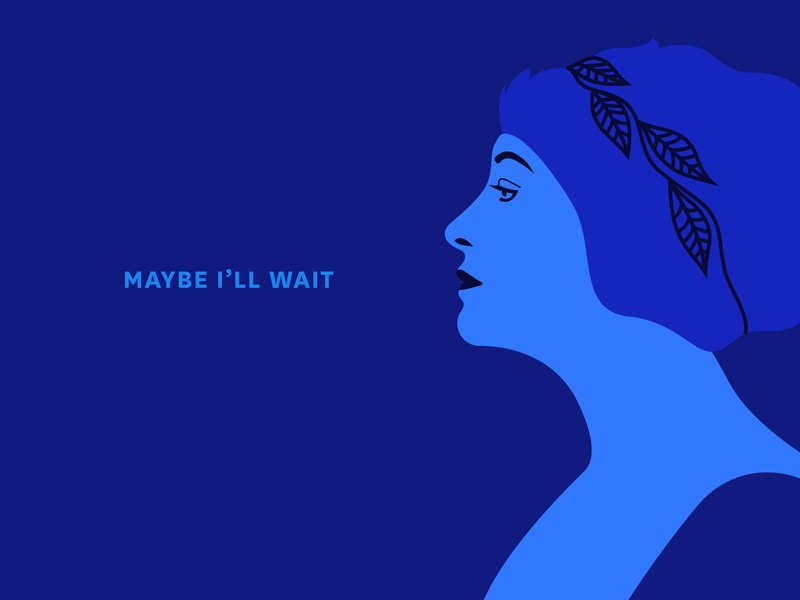 Maybe I'll Wait aftereffects animation animation design beauty design feminine flat flinto illustration illustrator lady minimal motion motion design motion graphics motiongraphics quote vector web website
