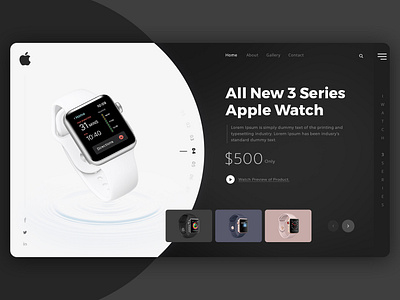 Watch banner Design apple apple product design apple watch apple watch design banner banner design banner section creative banner creative design creative watch landing design landingpage uiuxdesign watch banner watches website design