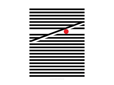 Stuck Ball adobe illustrator artwork design flat geometric illustration lines minimal parallel poster print vector