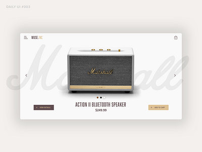 Daily UI #003 app bluetooth branding challenge dailyui dailyui 003 dailyuichallenge design landing page sketch speaker speakers ui ux web website