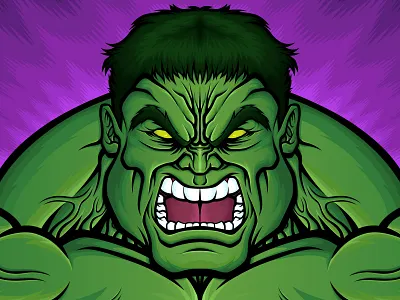 Smash Cast Podcast Cover art design hulk illustration illustrator marvel marvel comics podcast podcast art vector