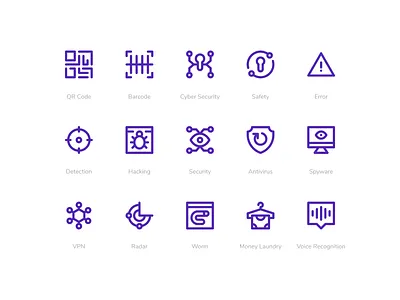 Hacker Icons hacker icon icon pack icon set icons line security system icons