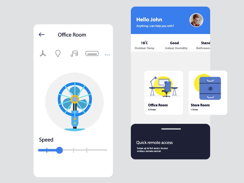 Home Automation App all animation app automation flat home icons illustration minimal minimalism motion