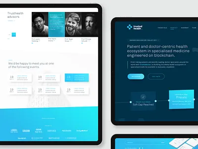 Trustedhealth ui / ux concepting design identity mockup product ui website