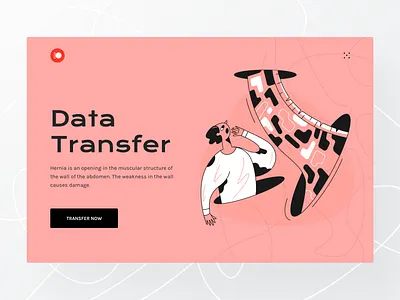 Data Transfer UI design android branding logo colorful design team element exploration design trend 2019 header icon vector illustration ios landing page marketing agency marketing page marketplace shapes startup ui ui8 ux web web page design
