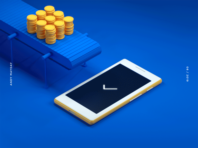 Money Transfer — C4D Experiment 3d 3d animation after affects animation c4d cinema 4d concept isometric loop motion octane phone