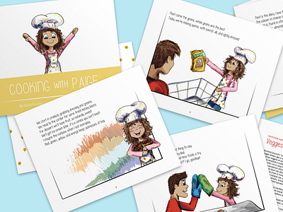 Cooking With Paige Mockup book illustration chef children childrens book childrens illustration cooking graphic design illustraion illustrator kids kids book kids books