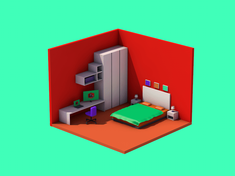Room c4d animation animation c4d