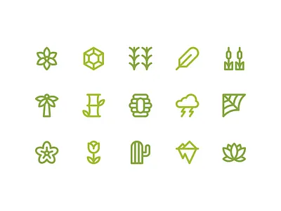 Nature Icon Pack forest garden icon icon pack icon set icons landscape line linear nature outline system icon