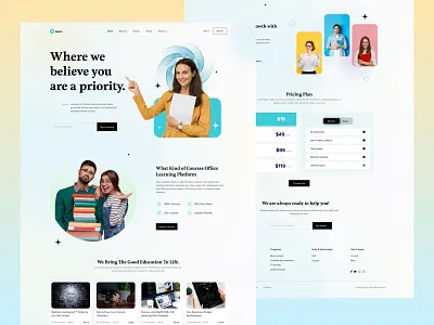 eLearning Web Design: A Virtual Learning Platform for Students💻 career development dashboard design edtech edtech software education app education web design education website elearning elearning platform homepage landing page learning platform online course study uiux design web app design website design