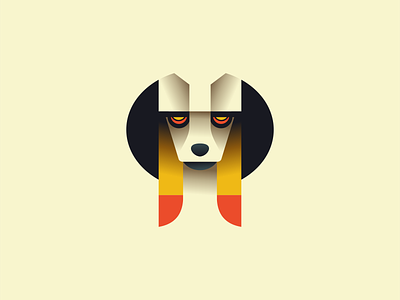 Geometric Dog Logo abstract app branding cubism design dog emblem face geometric icon identity illustration logo mark pet premium surrealist symbol vector vet