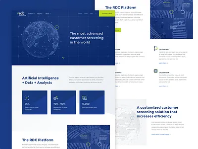 Homepage exploration ai data homepage platform tech ui ux website