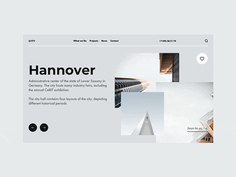 City animation flat layout principle sketch ui ux web webdesign