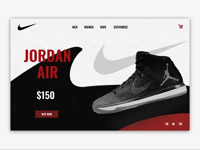 Michael Jordan Sneakers Concept basketball blockchain ecommerce landing michael jordan nike shoes sneakers sports ui user interface ux web web banner web design website