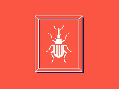 Byctiscus populi L. beetle collection flat frame illustration insect wings