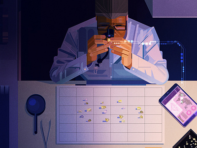 Diamonds diamonds digital editorial folioart illustration james gilleard lab research technology texture
