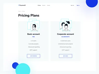 Pricing Plans. Branding & Website Design. PaymentX branding clean design embacy illustration landing landing page minimal prices pricing plan pricing plans pricing table ui