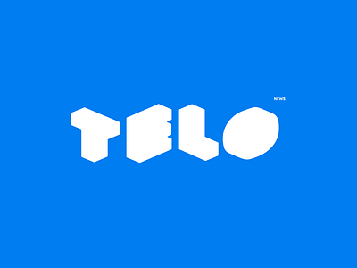 Telo News. Logotype for international Telegram media 3d blue branding design figma graphic design identity logo logotype media news telegram vector